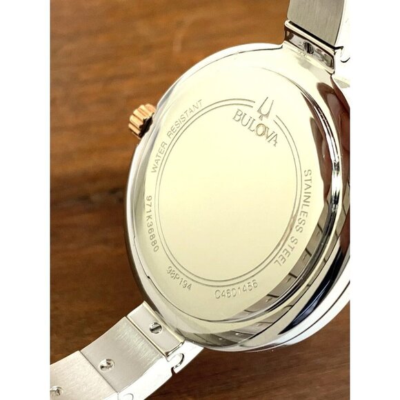 Bulova Women's Watch 98P194 Quartz Bangle Diamond Dial Rose Gold Silver … - Picture 7 of 14